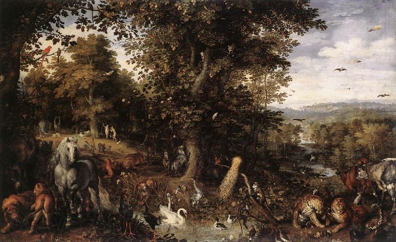 BRUEGHEL, Jan the Elder Garden of Eden fdgd Spain oil painting art